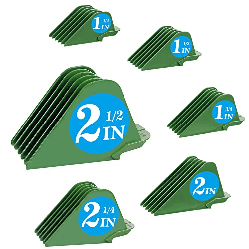 Štitnici za šišanje za Wahl 10 12 14 16 18 20 štitnici za šišanje 6kom Extra Long Clipper Guard Prilozi za šišanje 2,5 inča vodiči za šišanje više univerzalnih Veličina 2.5, 2.25, 2, 1.75, 1.5, 1.25