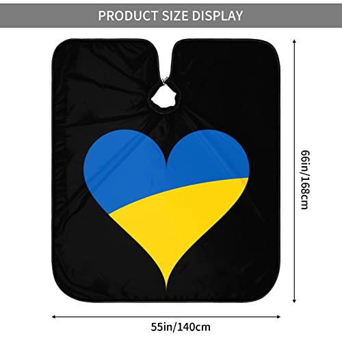 Ukrajina Flag Heart 3D Printing Professional Barber Cape rezanje kose Cut Salon salona Cape Frizerski pregača 55 x 66