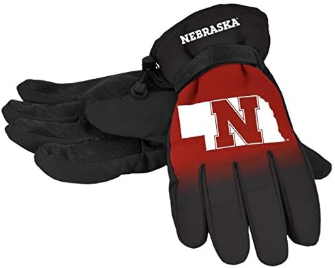 Forever Collectibles NCAA Nebraska Cornhuskers izolirani gradijent veliki logo rukavice, boje tima,