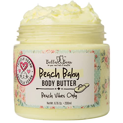 Bella i Bear Beach Baby Body Butter-hidratantna Shea krema za žene - veganska, bez okrutnosti, bez ulja - pomaže u sprečavanju trudnoće strije 6.76-oz
