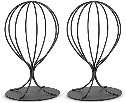 bjewego stalak za crni šešir-Set od 2 elegantna stalka za šešire za ženske ormare - čvrsti metalni šešir i držač