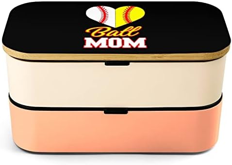 Smiješna lopta mama softball bejball dvostruki sloj Bento ručak kutija sa priklonjom posude za ručak sadrži 2 kontejnere
