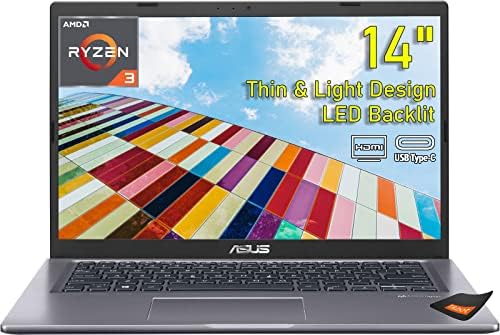 ASUS Vivobook 14 tanak & lagani Laptop AMD Ryzen 3 3250U AMD Radeon Graphics WiFi 5 Bluetooth 5.0 USB