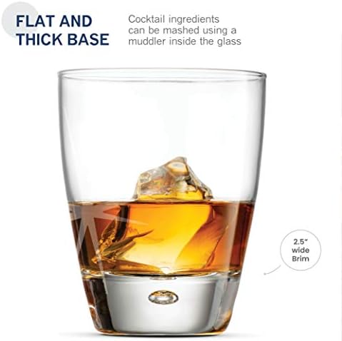 Staromodne naočare za viski-Set od 4-set čaša za viski, 11 ¾ unce kristalno čistih čaša za koktel Barware za viski, burbon, viski, vodu, sok, naočare za Kamen Poklon Set čaša za piće.