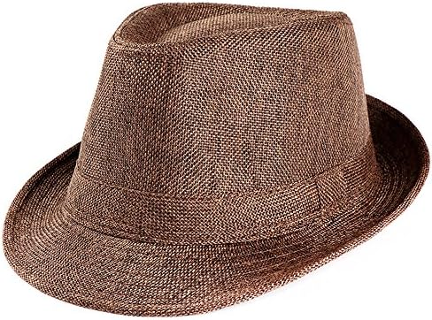 Gangster Cap Beach Sun Fedora Panama Straw, Jazz Hat Trilby Caps Hat Sunhat Solid Color Hat Muškarci Ženski