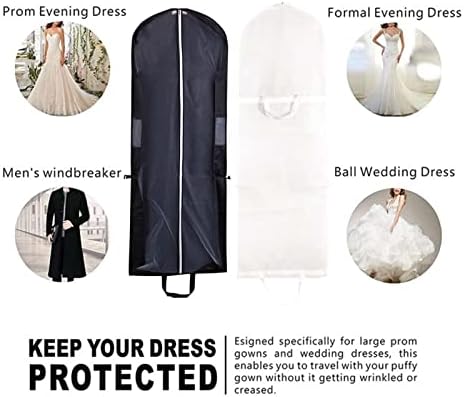 Torba za odjeću za duge vjenčanice pokrijte torbe za zaštitu sklopiva prenosivost putna torba za odjeću za odjeću kaputi duga suknja ogromne kante za odlaganje