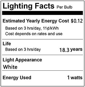 Lxcom rasvjeta 12 paketa led Bijela sijalica u boji 1w Globusne sijalice G45 LED Bijela Noćna