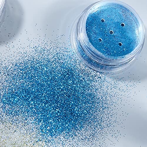 Fine Glitter Shakers od Moon Glitter – kozmetički sjaj za lice, tijelo, nokte, kosu i usne - 0,17 Oz-plava