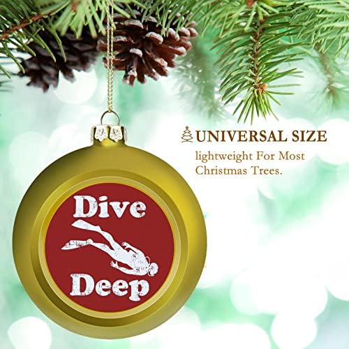 Zaronite duboko Božić Lopta Shatterproof viseći ukrasi za Božić Tree kamin Party Dekoracije 1kom