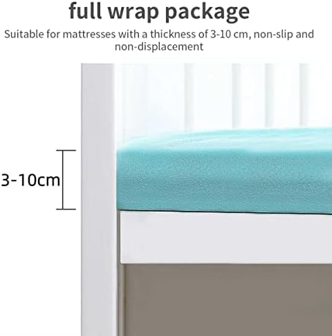 WLKQ organskog pamučnog krevetića, set od 2 opremljene listove dječjih krevetića, lagana, čvrsto-fit, najmekši opremljeni krevetić, svuda oko elastike, 28 x 52 inča