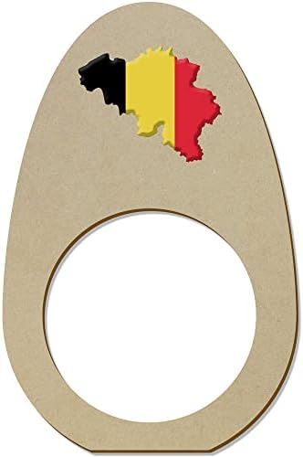 Azeeda 5 X 'Belgija Zemlja' Drveni prstenovi / držači / držači salveta