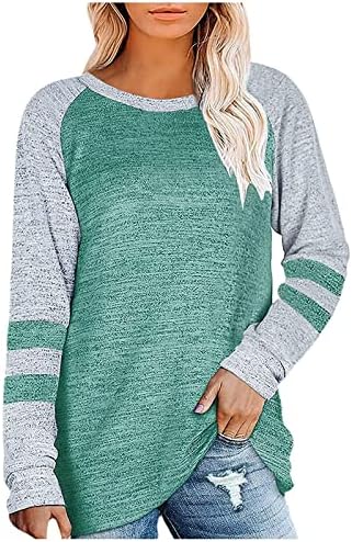 Žene Ležerne prilike sa labavim majicom s dugim rukavima Okrugli vrat Blok blok patchwork pulover obični