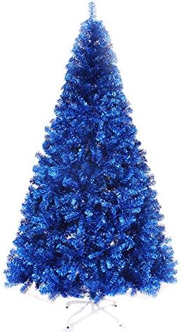 CAIXIN BLUE Umjetno božinsko stablo, neobraćeno drvo Xmas u čvrstom metalnom postolju za božićno ukrašavanje