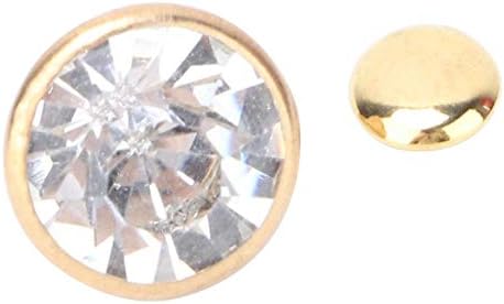 OUMEFAR 100 kom 12 mm Diamond Rivet Gold Srebrna nosač Kožne krpe Krstene Krsteni kožni dekoracija