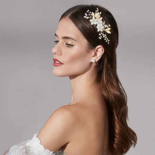 Vjenčanje Hair Accessories, Fanvoes Hair Pieces češalj za nevjeste Bridal-Zlatni Headpiece nakit