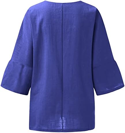 Ženski Uskršnji Dan Vrhovi Zečji Zečji Print Dressy Casual Plus Veličina 3/4 Rukav Majica Ljetna Crewneck 2023 Bluza