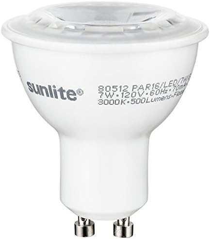 Sunlite 80512-SU LED MR16 reflektorska reflektorska sijalica Floodlight, 500 lumena, 7 Watt , Gu10 baza, zatamnjiva, Energy Star, 1 pakovanje 30k-toplo bijelo