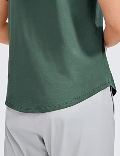 CRZ YOGA Ženska PIMA pamučna majica kratkih rukava Yoga majica Atletic Tee Top
