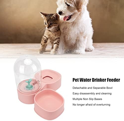 LIZEALUCKY dvostruka posuda za mačke za kućne ljubimce hranilica za vodu odvojiva posuda automatska gravitaciona boca za psa i mačke