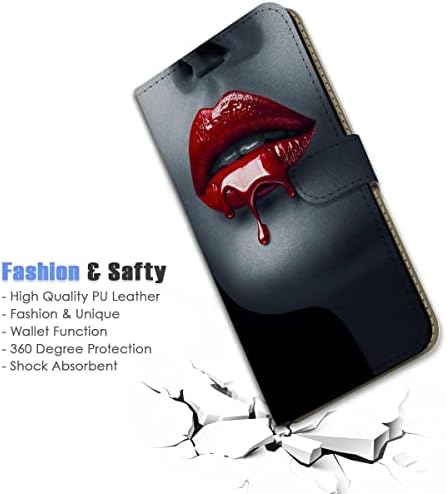 za Samsung Note 9, za Samsung Galaxy Note 9, dizajniran poklopac kućišta telefona sa preklopnim novčanikom, A24777 Vampire Blood Red Lip 24777