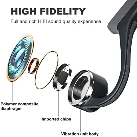 Tonfarb slušalice za provođenje kostiju Bluetooth, slušalice sa otvorenim ušima bežične slušalice za trčanje sa mikrofonom za sportsko planinarenje trčanje vožnja biciklizam fitnes vježbe hodanje