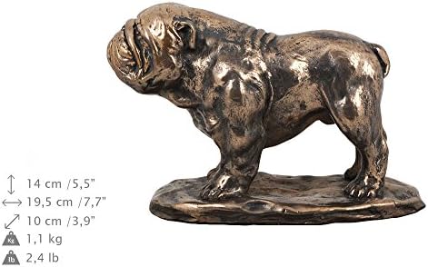 Bulldog 2, urna za spomen pepeo psa sa statuom, imenom i citatom ljubimca-Artdog personalizovano