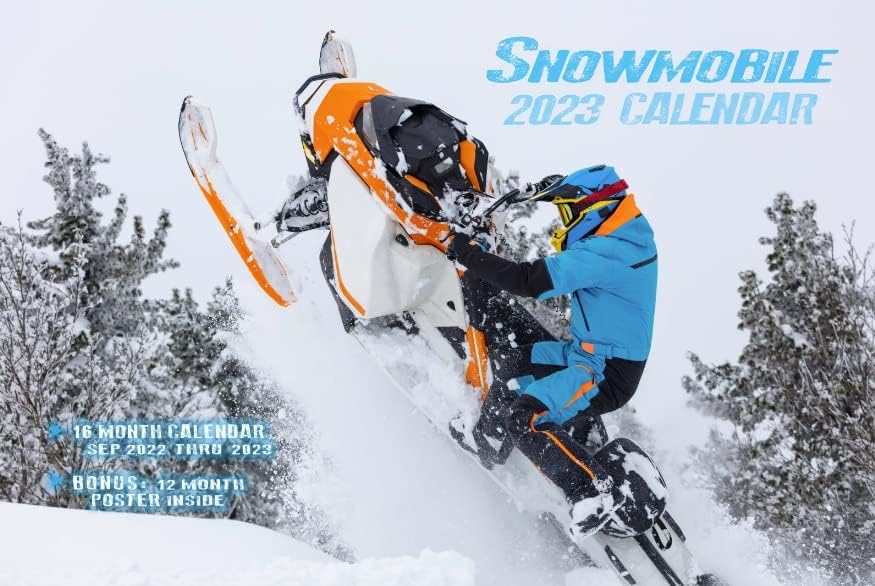 2023 Snowmobile Deluxe zidni kalendar - 16 mjeseci