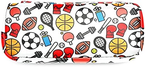Šarena Sportska ikona kuglični uzorak kožna pernica olovka torba sa dvostrukim patentnim zatvaračem torba