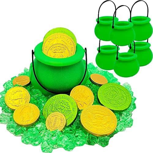 Chochkees Green Candy Couldron Cortles, pribor za ukrašavanje zabave, St. Patrick's, 3 inča