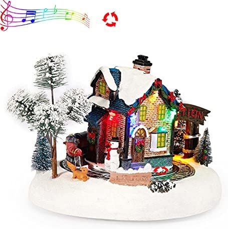 Animirano selo za božićne trake Innodept12 - Santas Wonderland House sa pokretnim vlakom uz ažuriranje