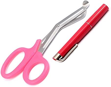G.S PINK - Set od 2 kom ružičasti EMT prvi odgovor 7,5 makaze + ružičasta olovka - idealna za sve