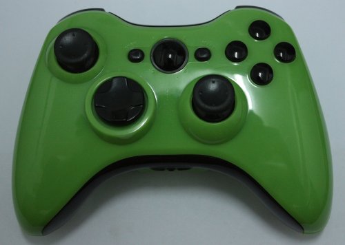 Potpuno novi Xbox360 Glossy Green Cull Count Custor Shell Custor sa tasterima za crnu podudaranje
