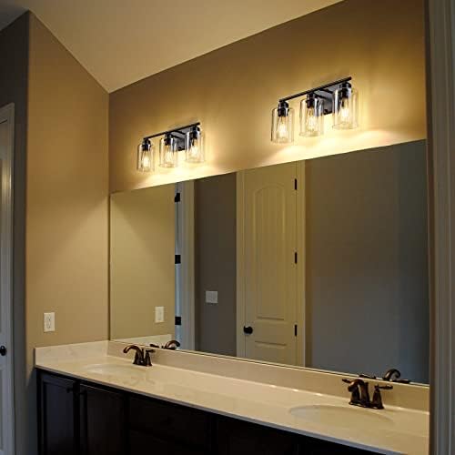 Toaletna Rasvjetna tijela za kupatilo, 3-svijetlo crna svjetla za kupatilo iznad ogledala moderna