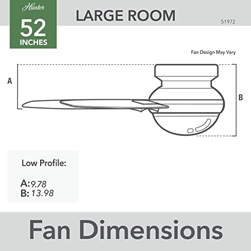 Hunter Fan Company 51972 FAN BRUNNER PLAFONI FAN, MATTE WHITE