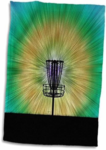 3D Rose Colorful Disc Golf Tie Dye Basket Dizajn TWL_173456_1 Ručnik, 15 x 22