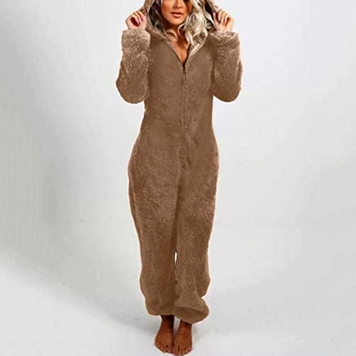 Ženski kombinezon u obliku medvjeda Teddy Fleece Romper topla odjeća za dom plišane Onezije pidžama