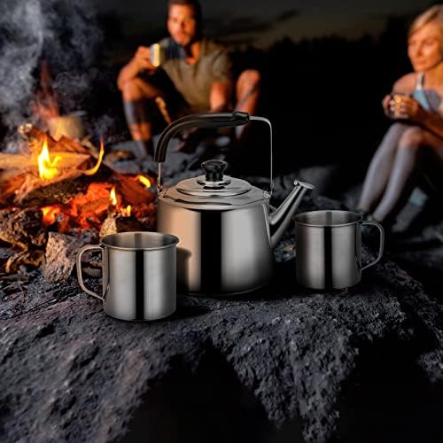 GERRII 4L Kamp sa 12 čaša, izdržljivi čaj od nehrđajućeg čelika Kafa za kampovanje kampova sa 12