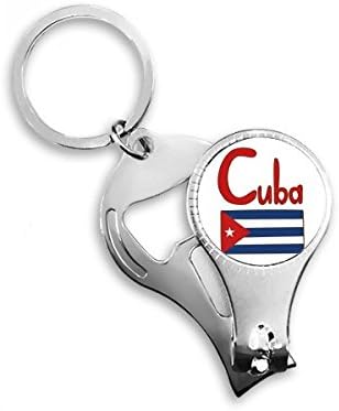 Kuba Nacionalna zastava Crveni plavi uzorak za nokteni prsten za nokte za nokte Klipčani ključ