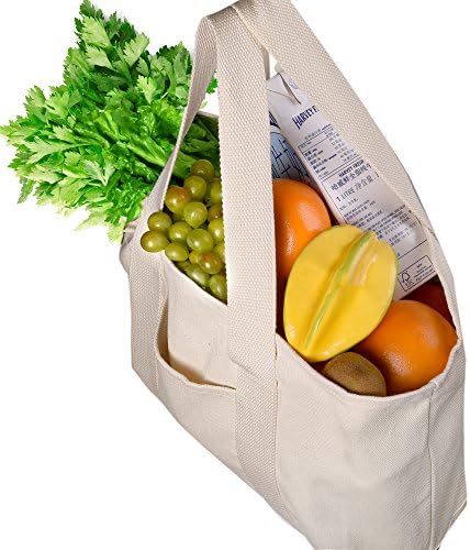 BagzDepot torba za višekratnu upotrebu-teške platnene zanatske radnje Gussetirane pamučne torbe 14,5 V x 14
