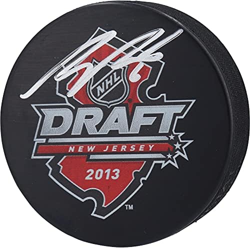 Ryan Pulock New York Islanders Autographed 2013 NHL Nacrt Logo Hockey Puck-Autographed NHL Pucks