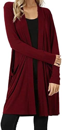 Dukseri za žene plus veličine Cardigan džemperi Dugi kaputi Izlaze na vrhu dugih rukava Proljetna odjeća