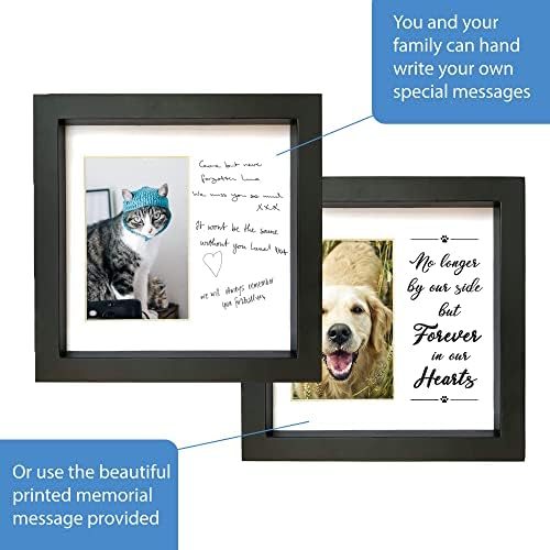 Pawceptive pas Memorial picture Frame sa 5 opcija prikaza-poklon Memorijalnog okvira za ogrlicu za pse-poklon za gubitak mačke ili psa za ožalošćenog prijatelja - poklon za sjećanje za kućne ljubimce i foto uspomenu sa simpatijom