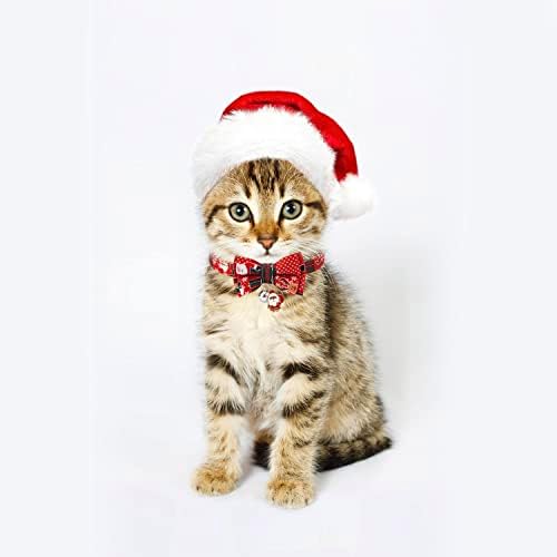 DALUZ Božić mačka ovratnik sa lukom, mekan & udoban Božić mačka ovratnik sa lukom zvono Santa sob