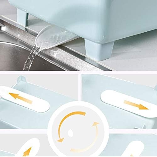 Jahh Kuhinjski prijenosni regal sa rotirajućom mlaznicom, plastičnim nosačem za pribor za jelo sa poklopcem, otporan na toplinu i neklizajuću