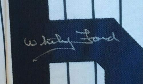 Whitey Ford potpisan veličanstveni 16 Yankees dres Mint Autograph Hof PSA - autogramirani MLB dresovi