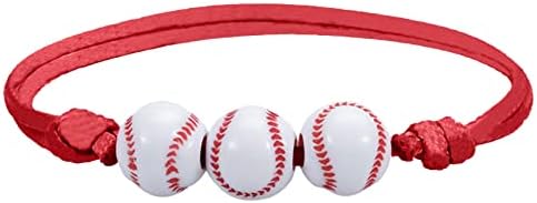 Ogrlice i naušnice za djevojčice 2pcs softball narukvica na zabavi favorizira žute softball perle Prijateljske narukvice Podesive perle narukvice dječaka Analogni satovi 10-12