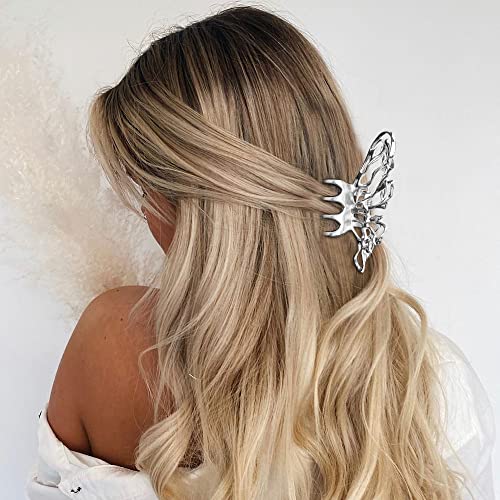 Leptir za kosu za žene Kicosy Metal Butterfly Claw za guste kose bez klizanja Leptir Clip Veliki kosu za djevojke