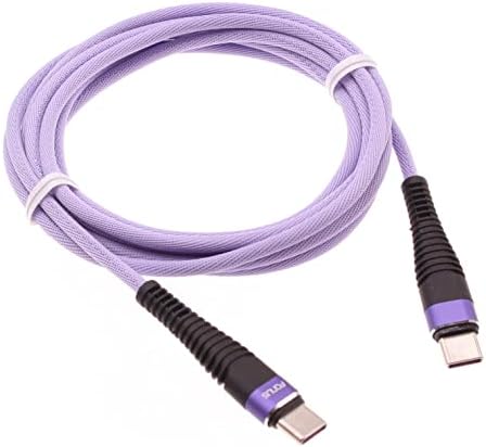 Purple 6ft PD kabl Tip-C do USB-C Dug punjač Power Wire Sync Kompatibilan sa Motorolom Moto G Power - Moto