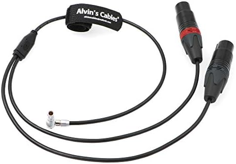 Alvinovi kablovi dva XLR 3-polni ženski do 5-pinski muški desni ugao audio ulaznog kabla za Arri Alexa Mini