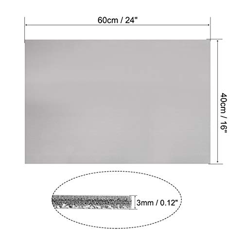 UXCELL PVC Foam Sheet 3mm -16 x 24 siva za signalizaciju, displeje, digitalnu sito štampu